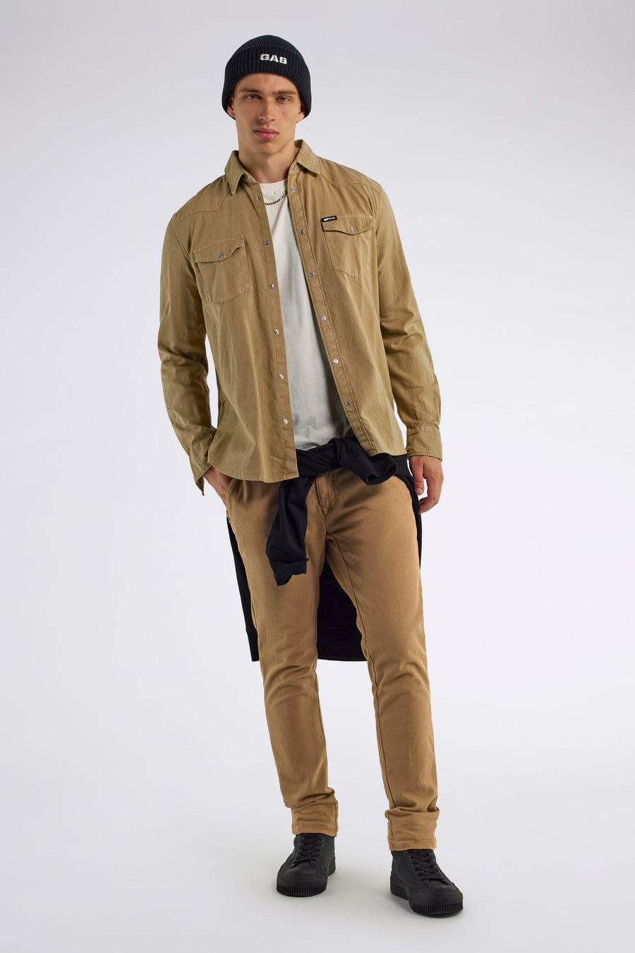 KANT/R COLL 4862 - Camicia uomo Regular Fit beige - main image