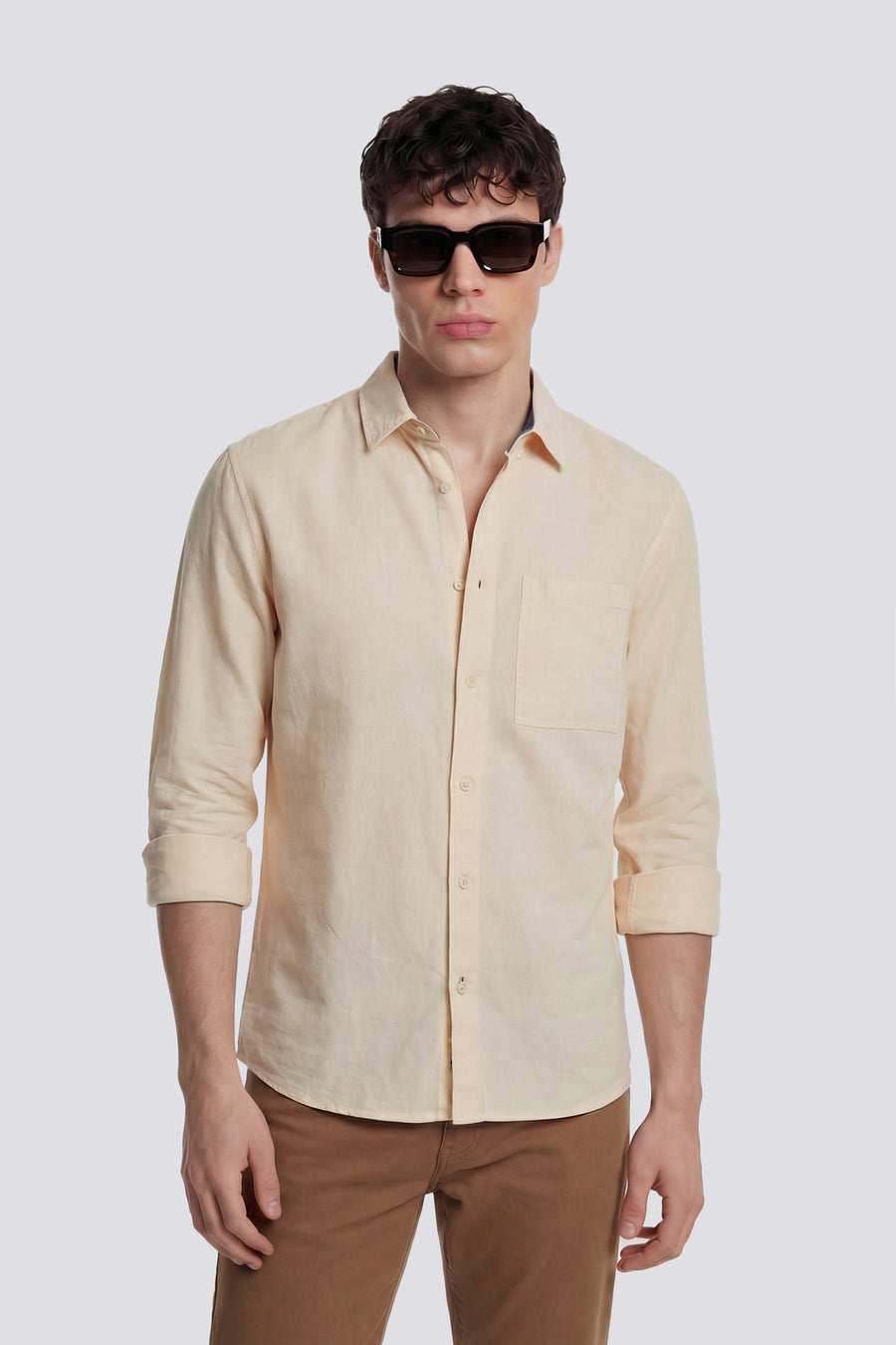 RIVIERA CF PKT 1583 - Men's white regular fit shirt - main image