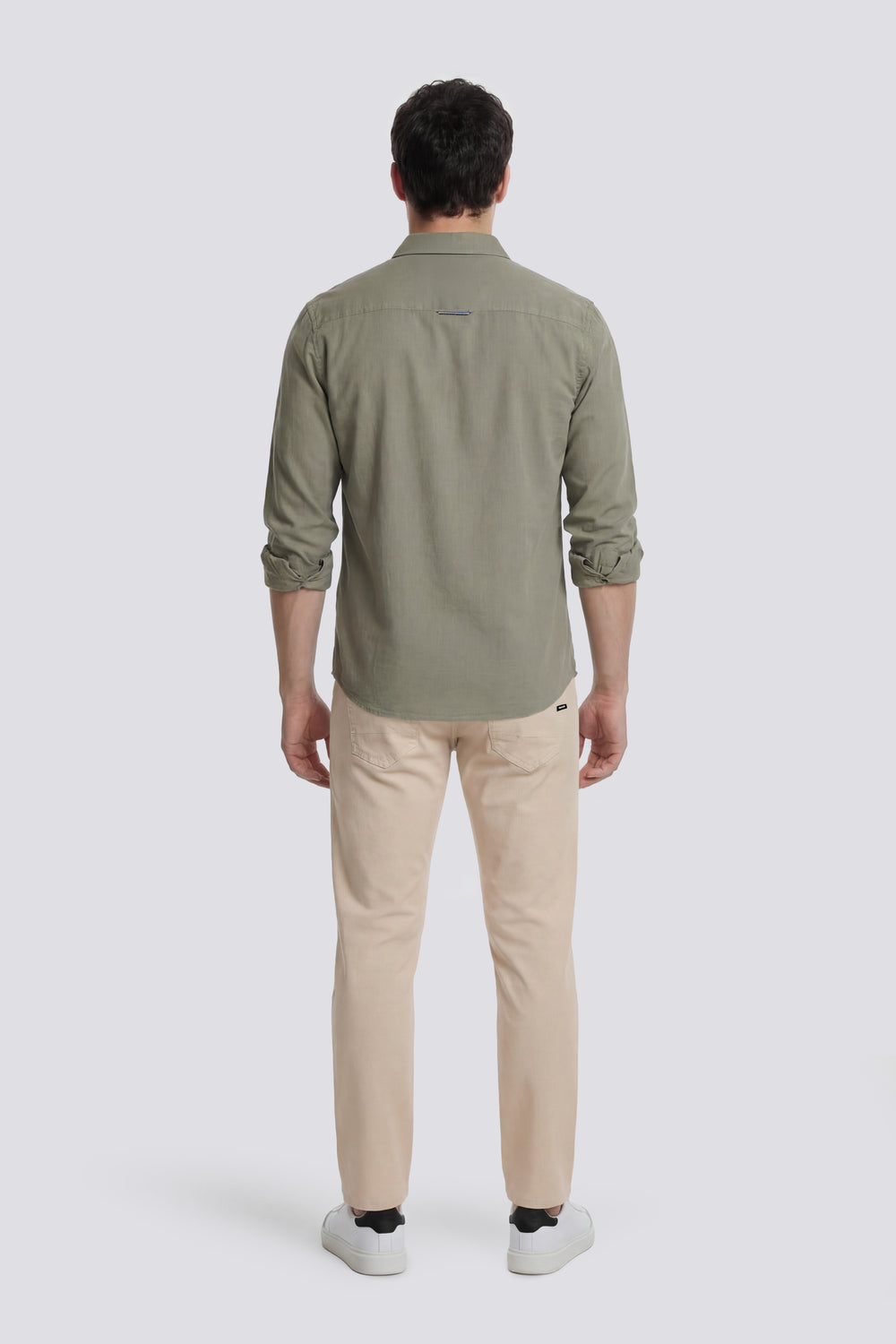 RIVIERA CF PKT 3930 - Men's regular fit green shirt - secondary image