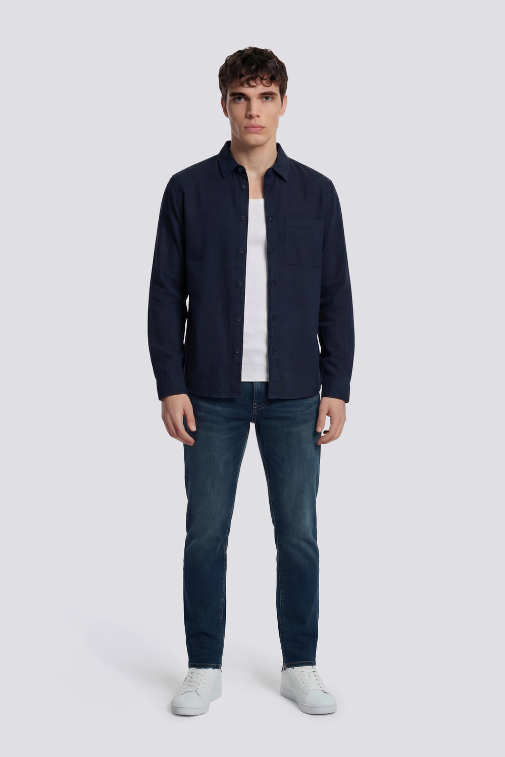 RIVIERA CF PKT 4706 - Men's Regular Fit Blue Shirt - secondary image