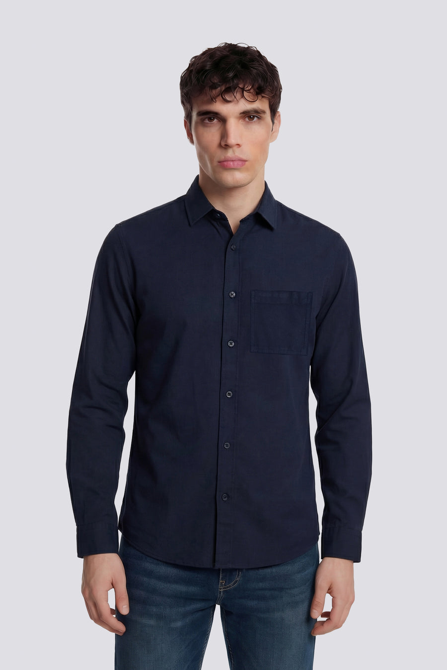 RIVIERA CF PKT 4706 - Men's Regular Fit Blue Shirt - main image