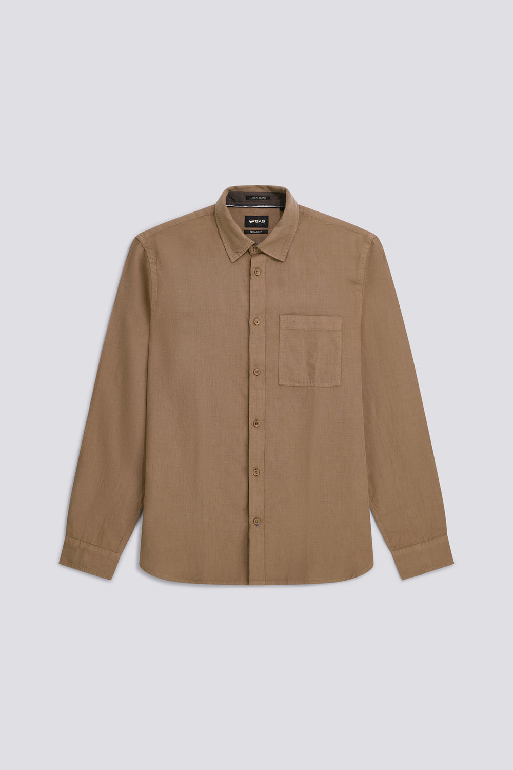 RIVIERA CF PKT 4856 - Men's brown regular fit shirt - secondary image