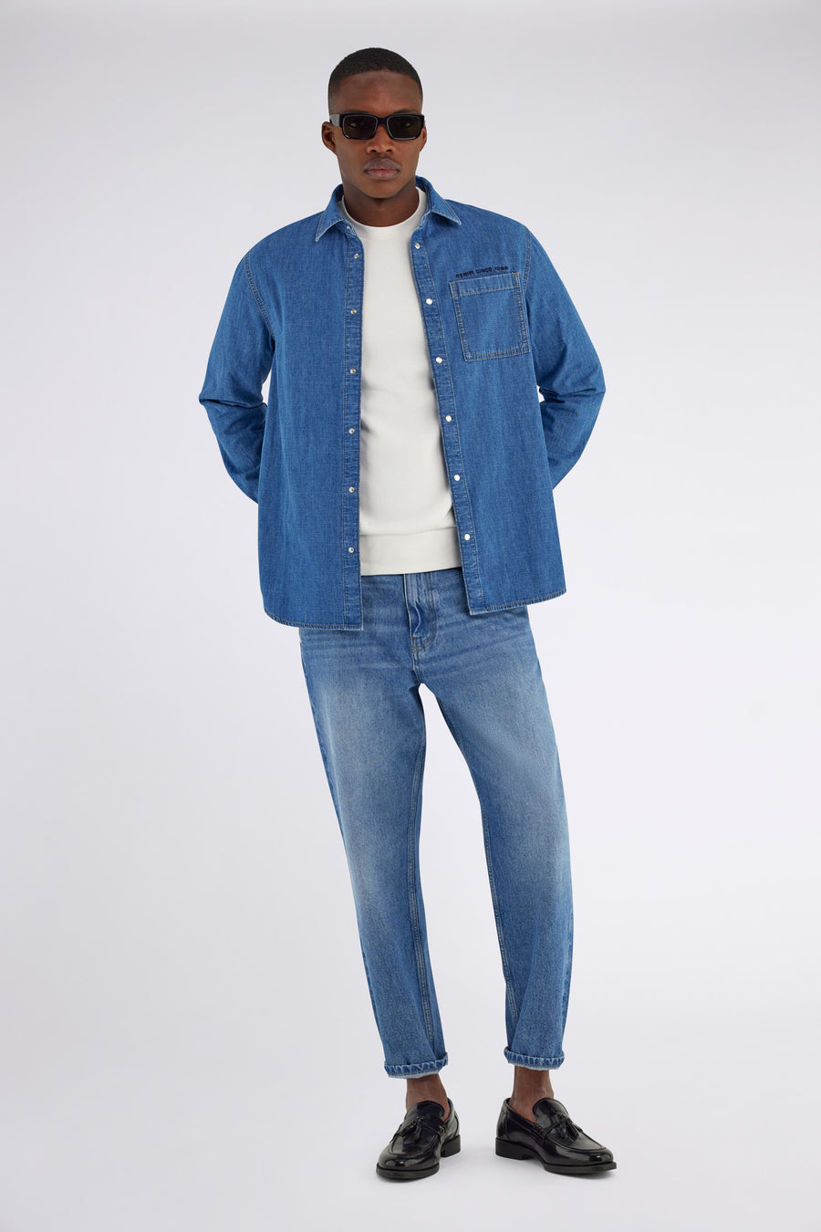 GIANP SHIRT 73MM - Camicia in denim Uomo Regular Fit - main image