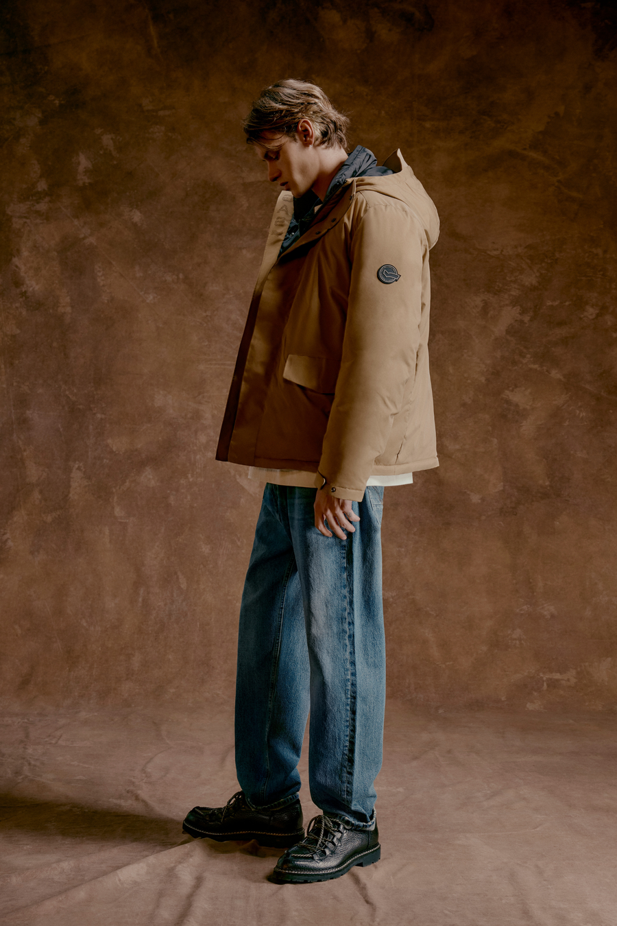 N.NORI W. 4862 - Giubbino uomo con Cappuccio Regular Fit marrone - main image