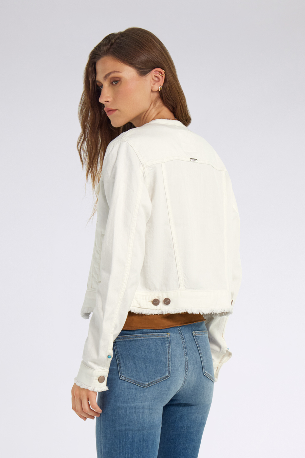 NEW ELLEN 1583 - Giacca donna regular fit bianca - secondary image