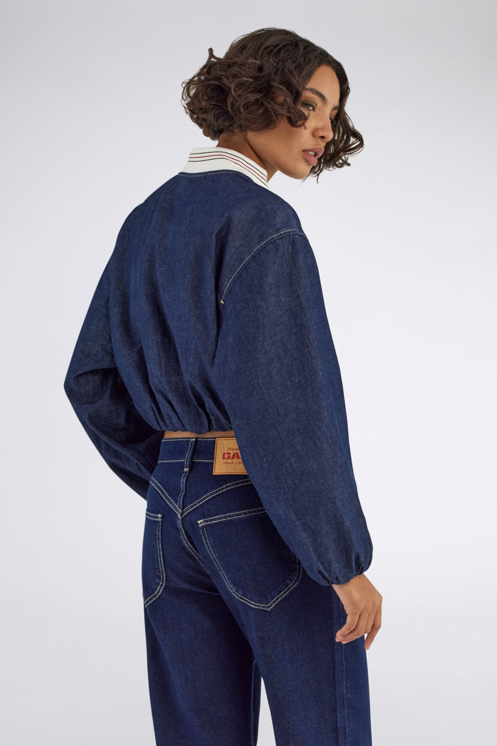 GINNI BOMBER 10RO - Bomber in denim donna regular fit - secondary image