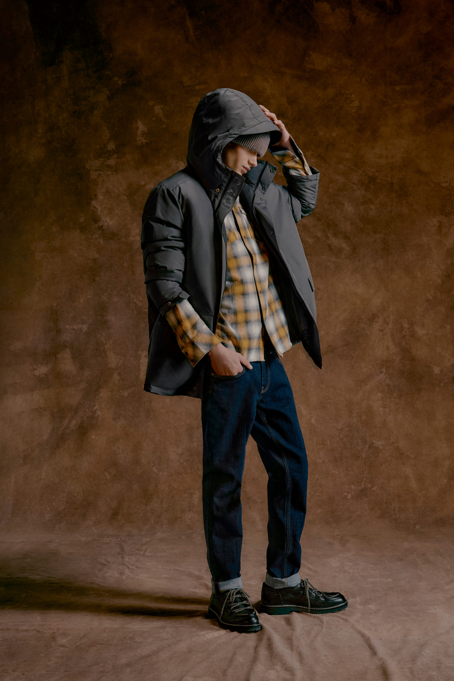 N.NORI LONG W 3920 - Giacca imbottita uomo Regular Fit grigio - main image