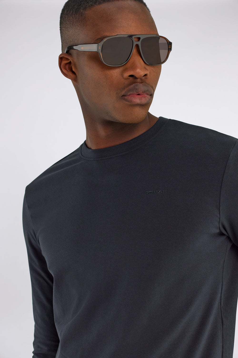 JANIS/S STR.LOGO G. 0200 - Férfi Slim Fit fekete póló - secondary image