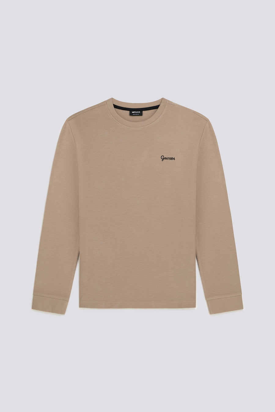 DHARIS M/L EMBR. 4846 - Men's Long Sleeve T-Shirt Regular Fit beige - main image