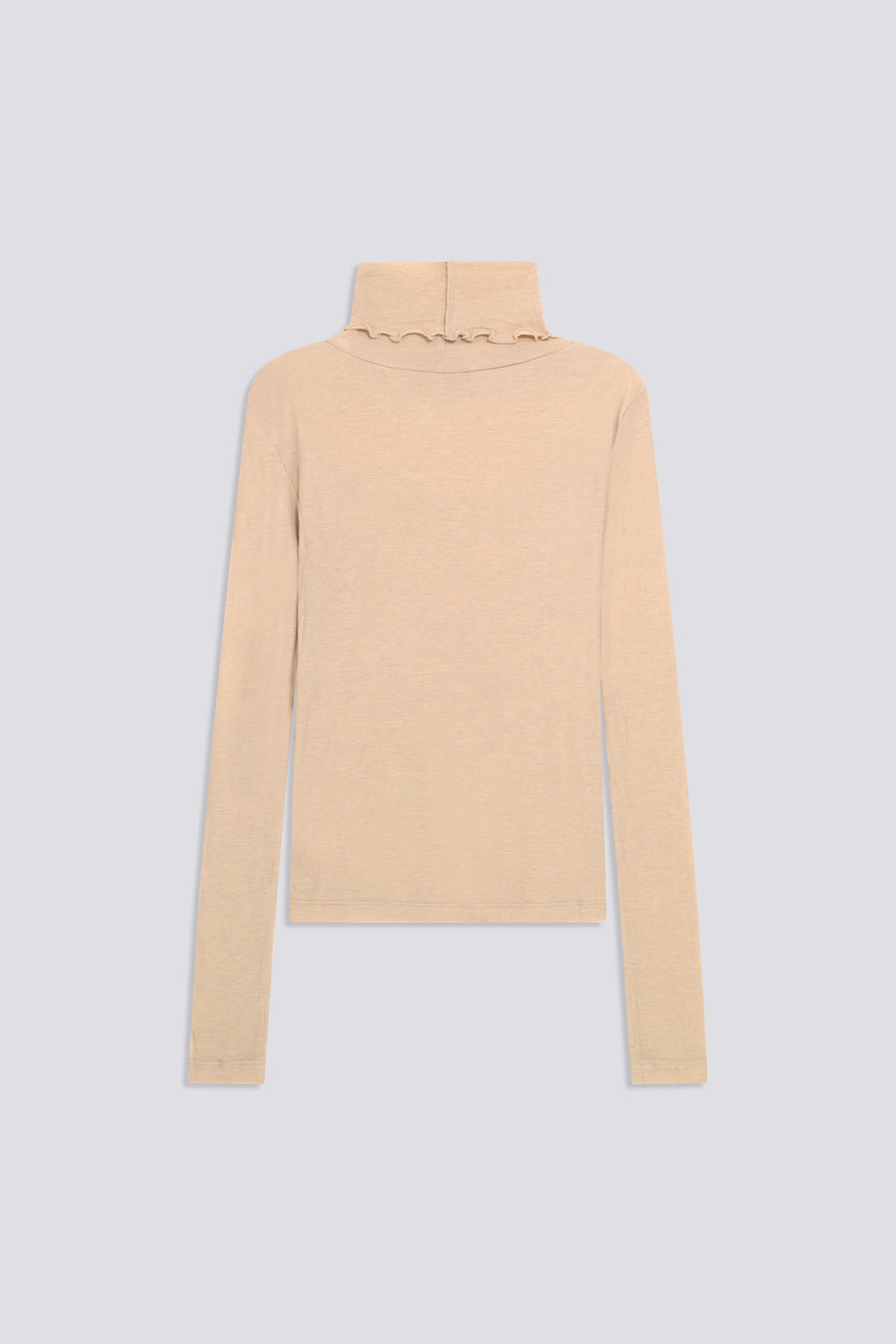 HANIKE NECK M/L"GAS" 4846 - Women's beige slim fit long sleeve T-shirt - secondary image