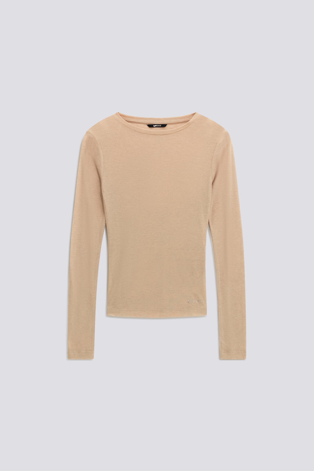 HANIKE W.M/L"GAS" 4846 - T-shirt a maniche lunghe donna slim fit beige - secondary image