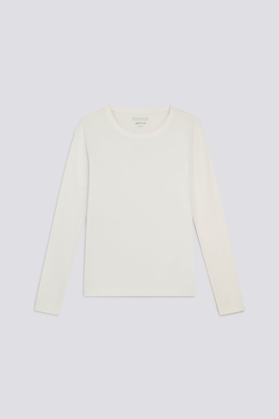 HANIS M/L GAS 0001 - T-shirt donna a manica lunga slim fit bianca - main image