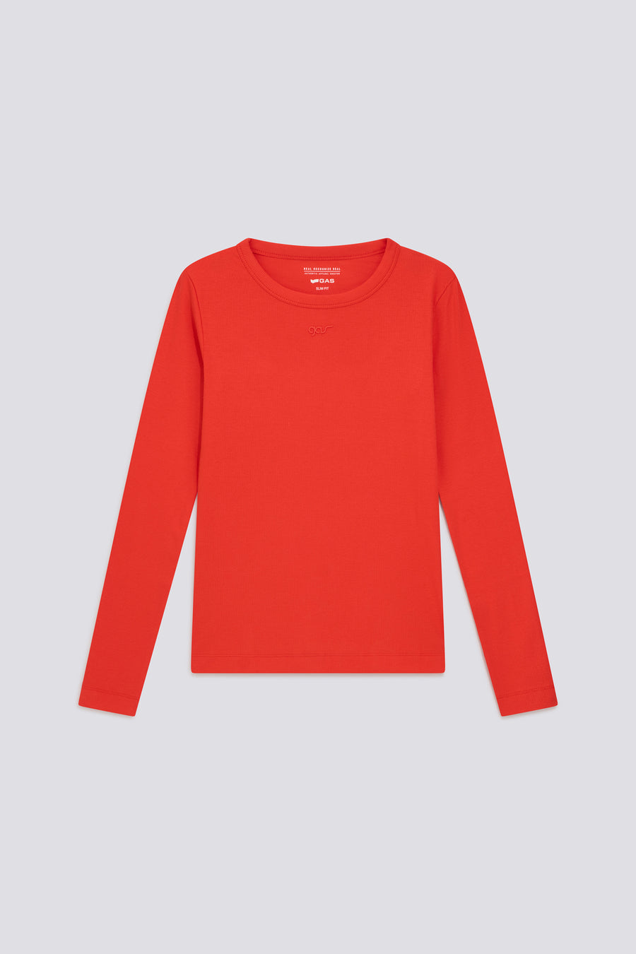 HANIS M/L GAS 1393 - T-shirt donna a manica lunga slim fit rossa - main image