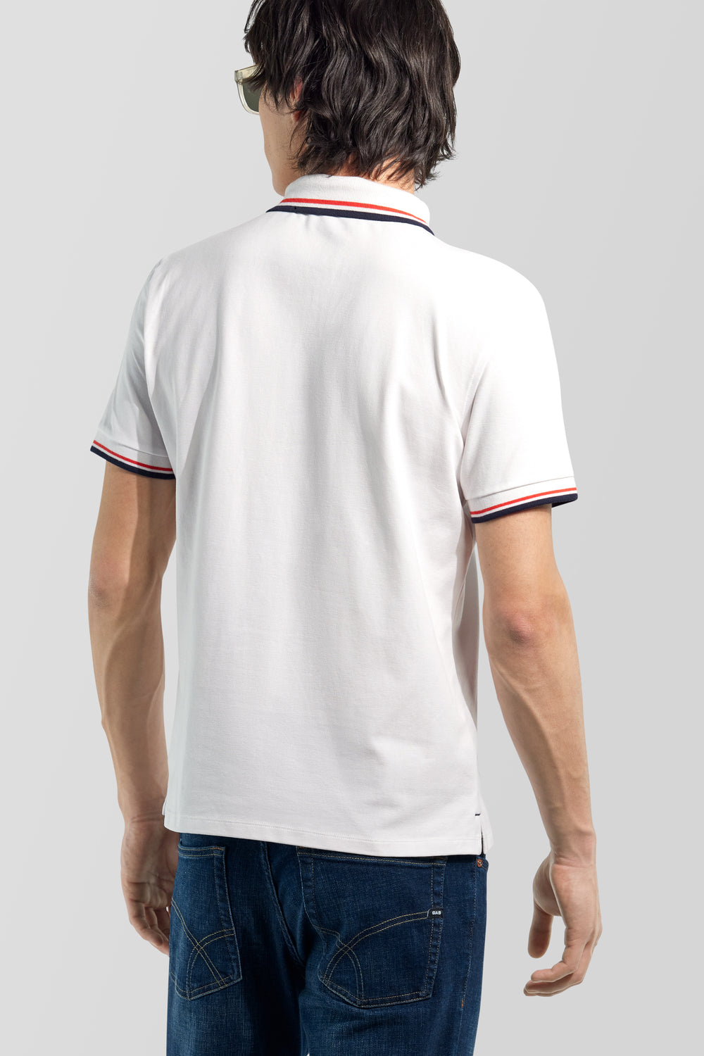 RALPH/S COLOURS 0001 - Polo uomo slim fit bianca - secondary image