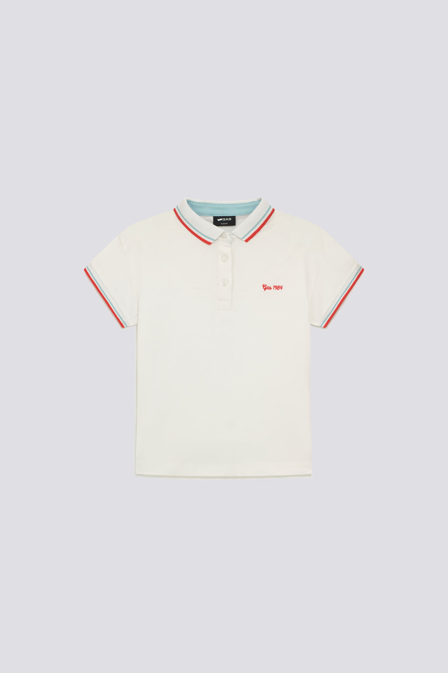 RAFFY M/C STRIPES 0001 - Polo donna slim fit bianca - main image