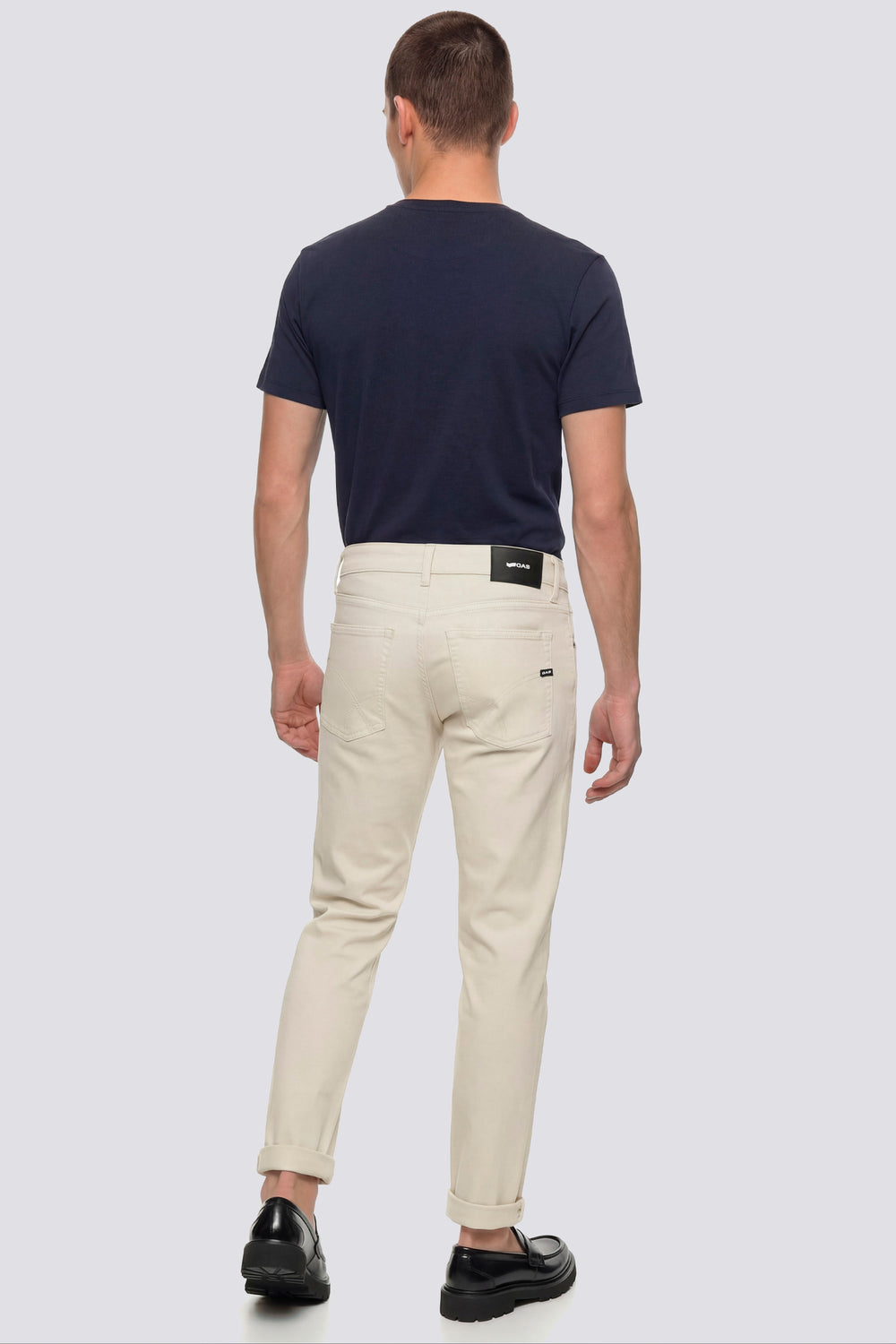 ALBERT SIMPLE REV 3006 - Pantaloni uomo slim fit bianchi - secondary image
