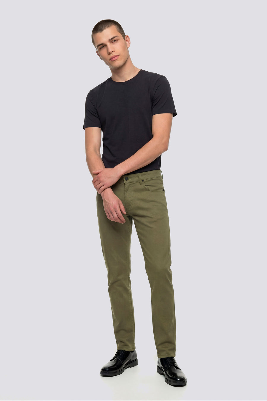 ALBERT SIMPLE REV 3649 - Pantaloni uomo slim fit verdi - main image