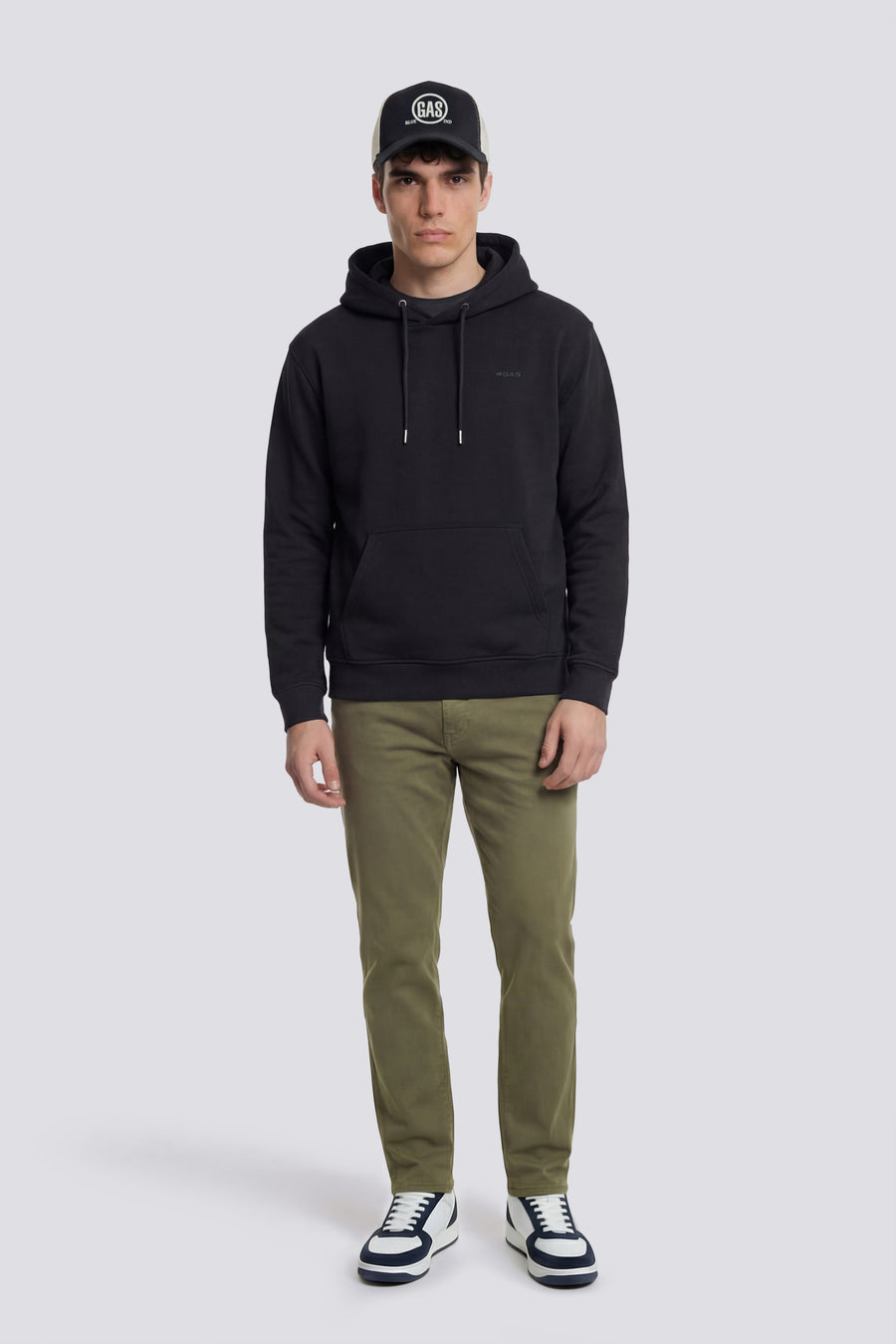 ALBERT SIMPLE REV 3649 - Slim fit férfi nadrág zöld - main image