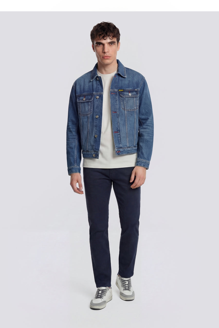 ALBERT SIMPLE REV 4706 - Men's blue slim fit pants - main image