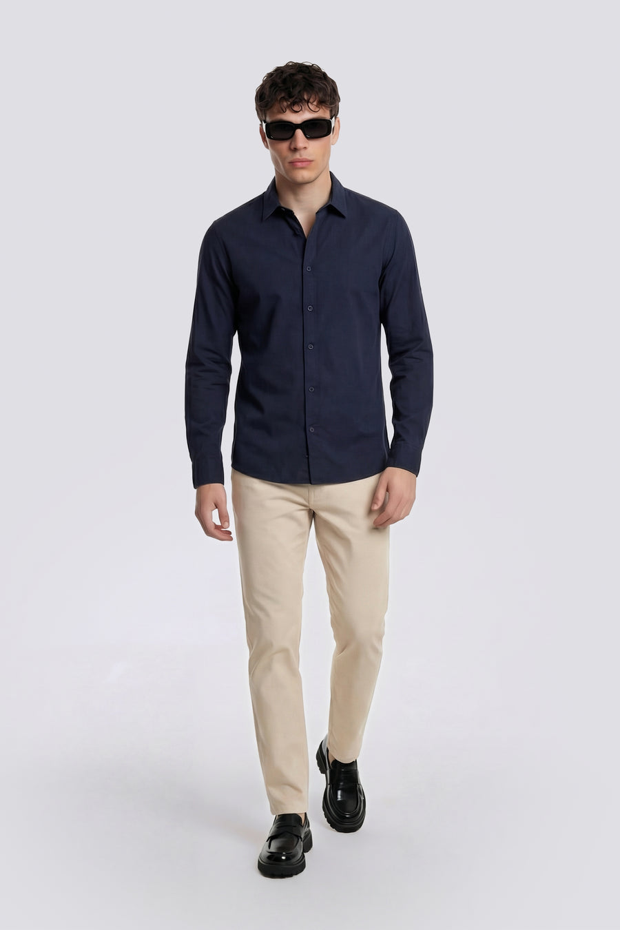 ALEX CHINO 3006 - Férfi fehér slim fit chino nadrág - main image