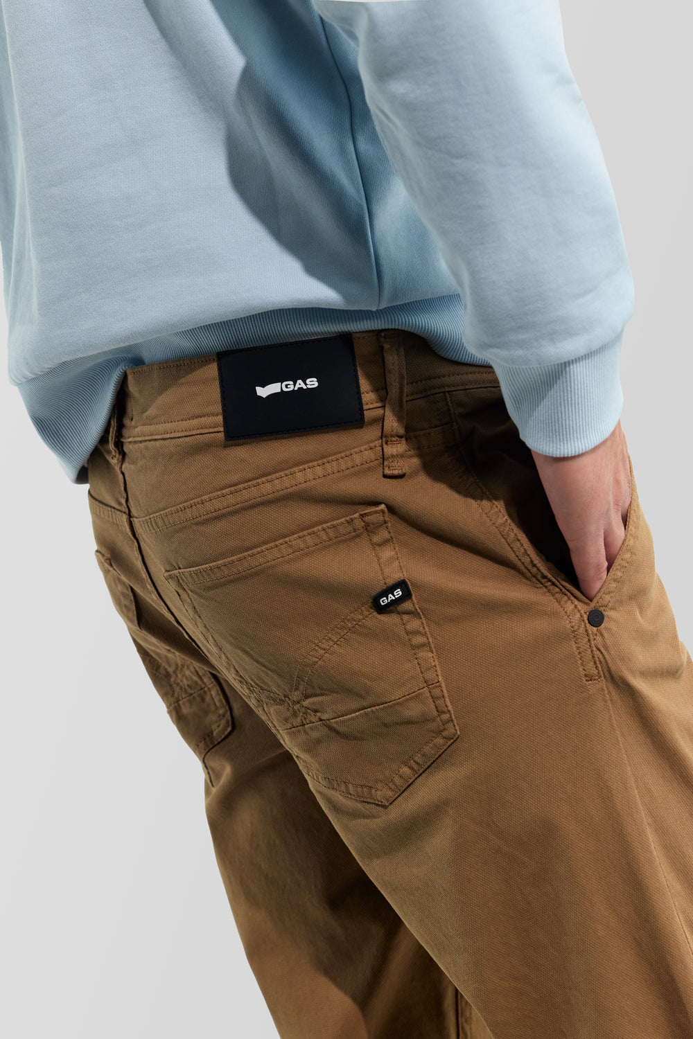 ALEX CHINO 4856 - Pantaloni chino uomo slim fit marroni - secondary image