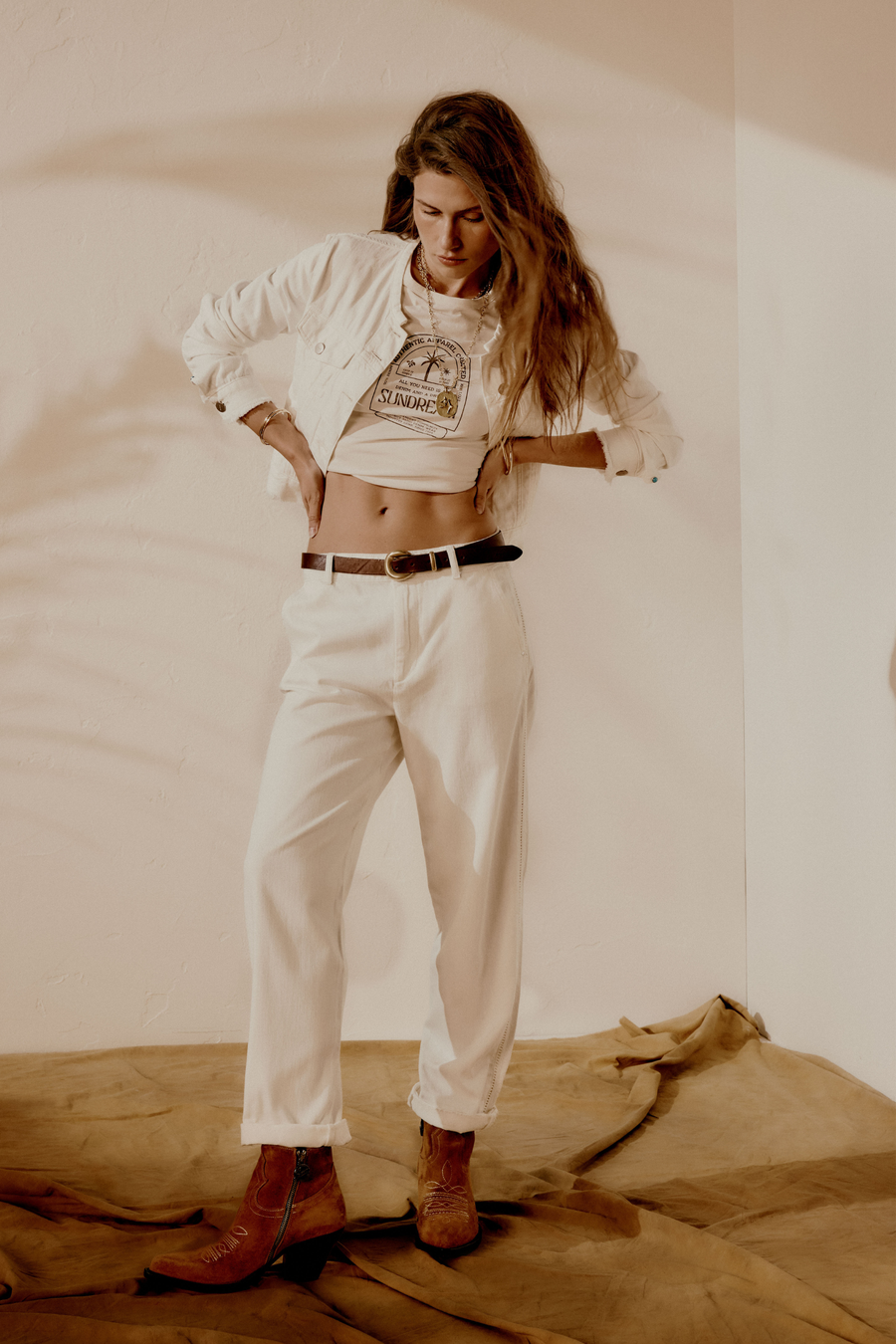 NINA PANT 1583 - Pantaloni donna comfort fit bianchi - main image