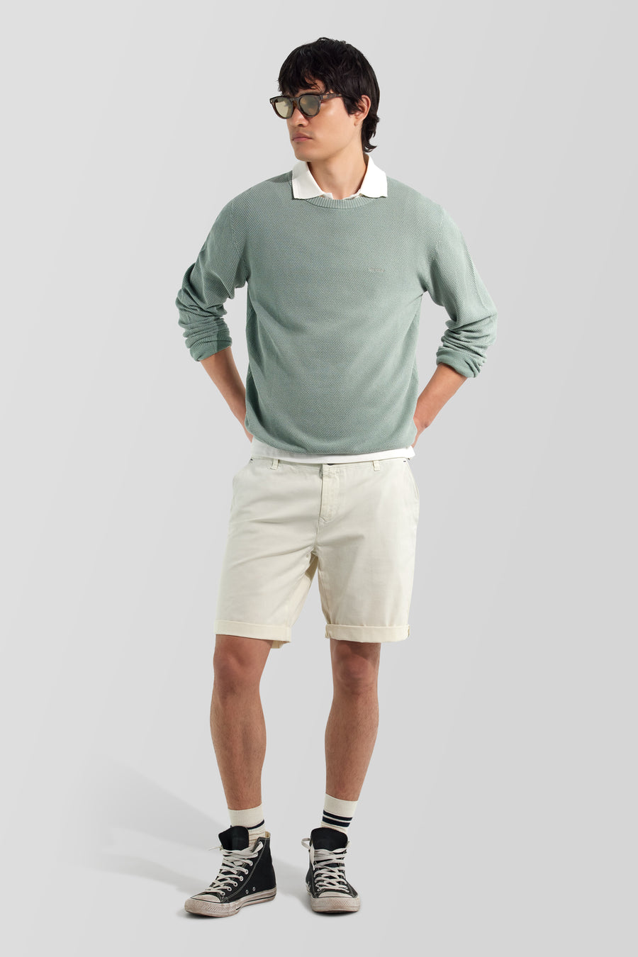 SADECK SH REV 1583 - Shorts uomo slim fit bianchi - main image