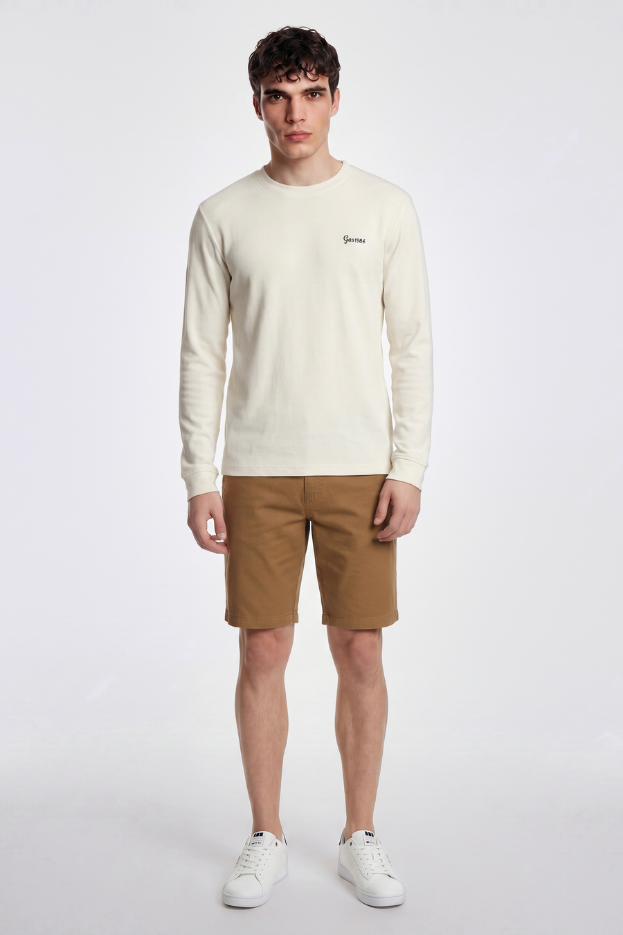 SADECK SH REV 4856 - Men's brown slim fit shorts - main image