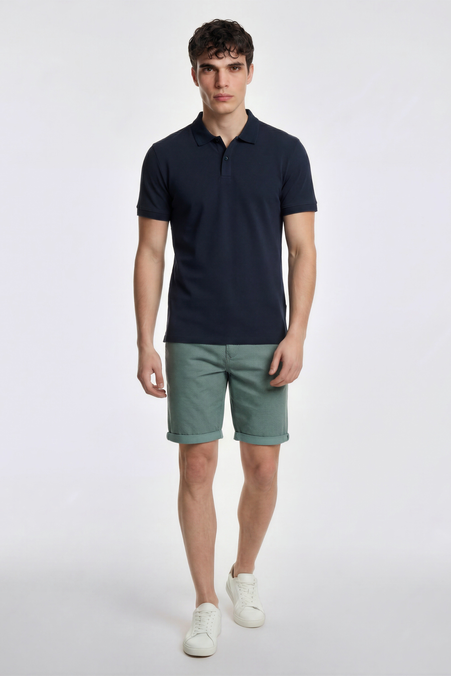 SADECK SH REV 4702 - Men's slim fit light blue shorts - main image
