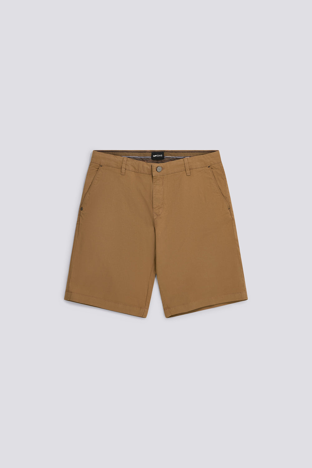 SADECK SH REV 4856 - Men's brown slim fit shorts - secondary image