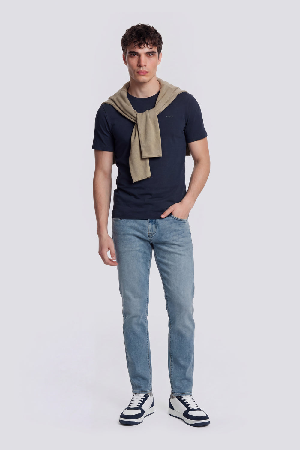 SCUBA/S STR.LOGO G. 4706 - Men's slim fit blue T-shirt - secondary image