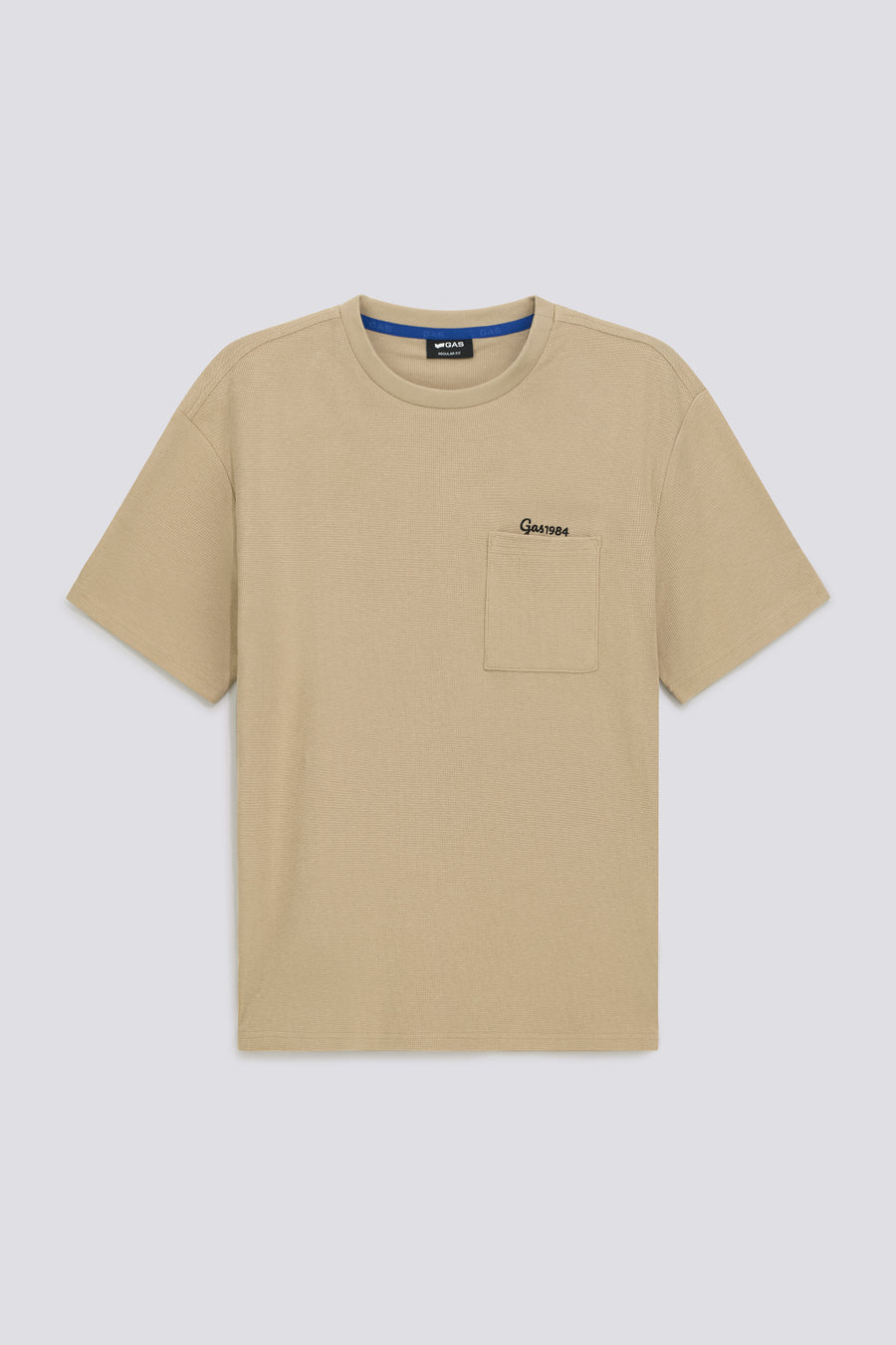 DHARIS M/C PK EMBR. 4846 - T-shirt uomo regular fit beige - main image