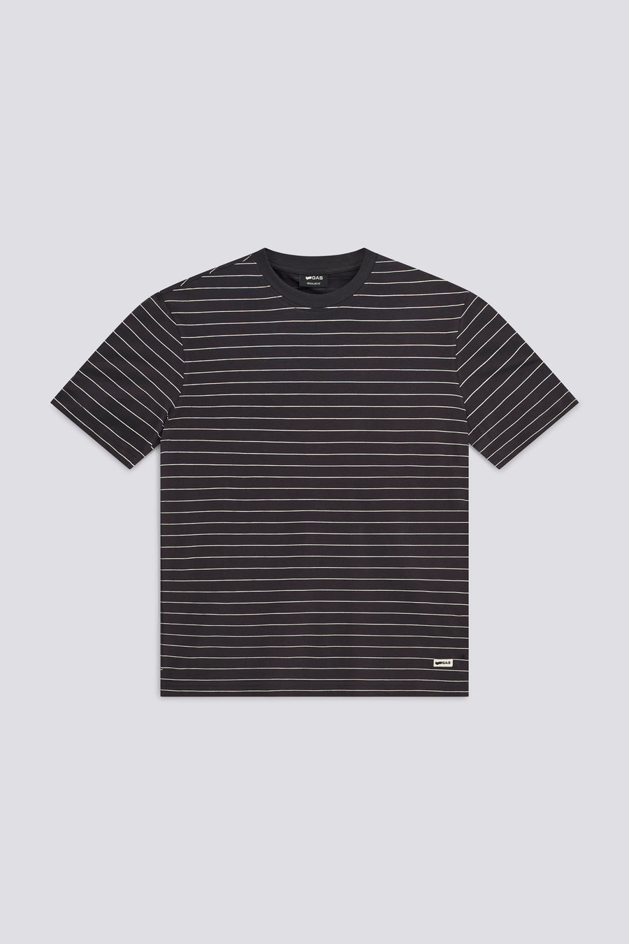 DHARIS M/C STRIPES ST81 - Men's black regular fit t-shirt - main image