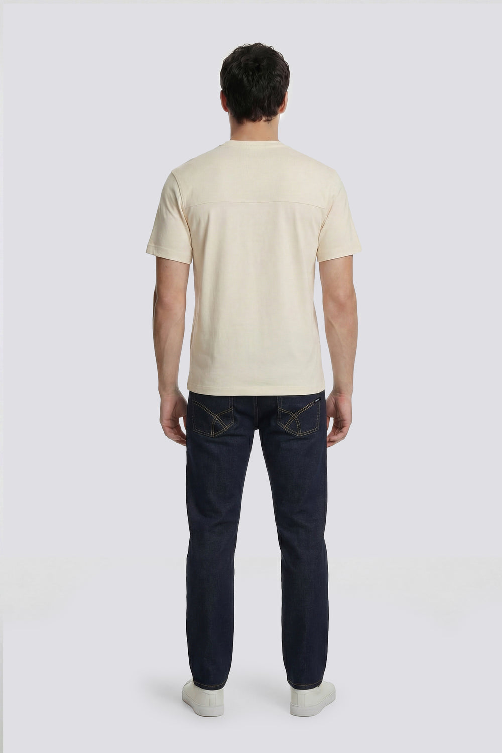 DHARIS M/C SLIT TAPE 1583 - Men's white regular fit T-shirt - secondary image