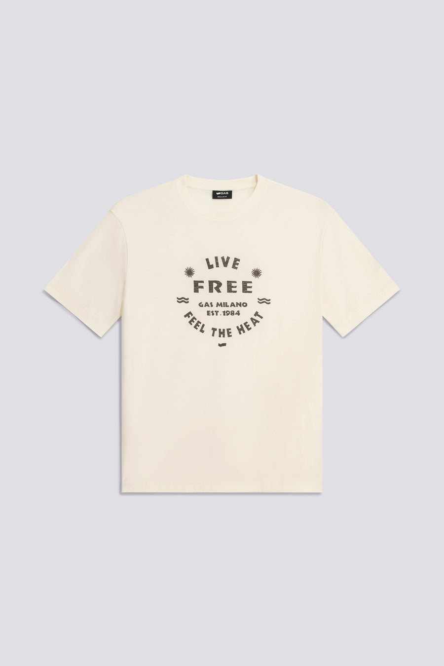DHARIS M/C"LIVE" 1583 - Men's regular fit white T-shirt - main image