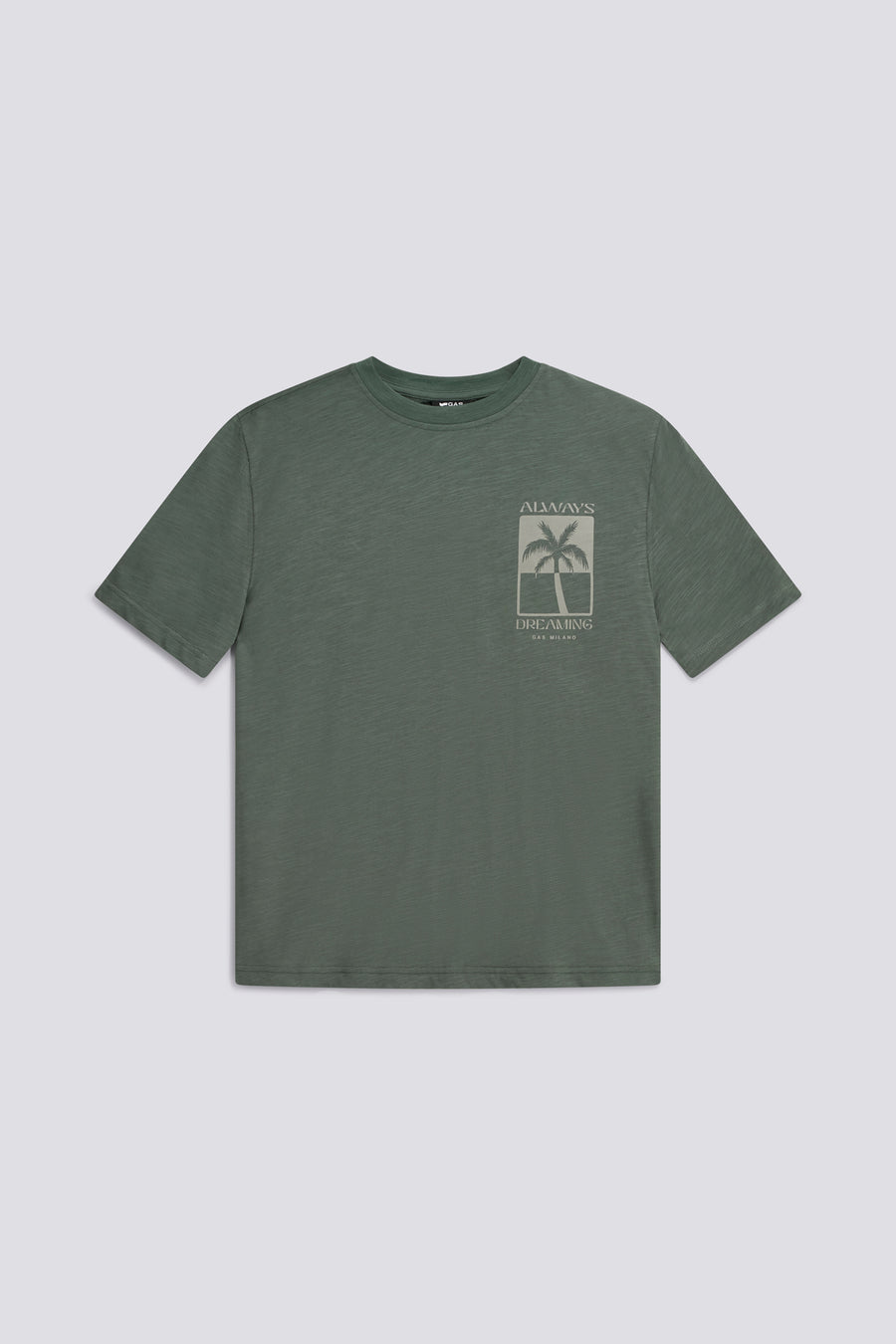 DHARIS M/C"DREAMING" 3674 - Men's regular fit green T-shirt - main image