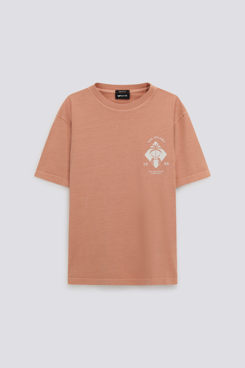 DHARIS M/C"PALM" 3879 - Men's regular fit pink T-shirt - secondary image