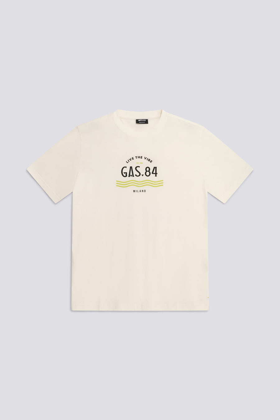 DHARIS M/C"VIBE" 1583 - Men's regular fit white t-shirt - main image