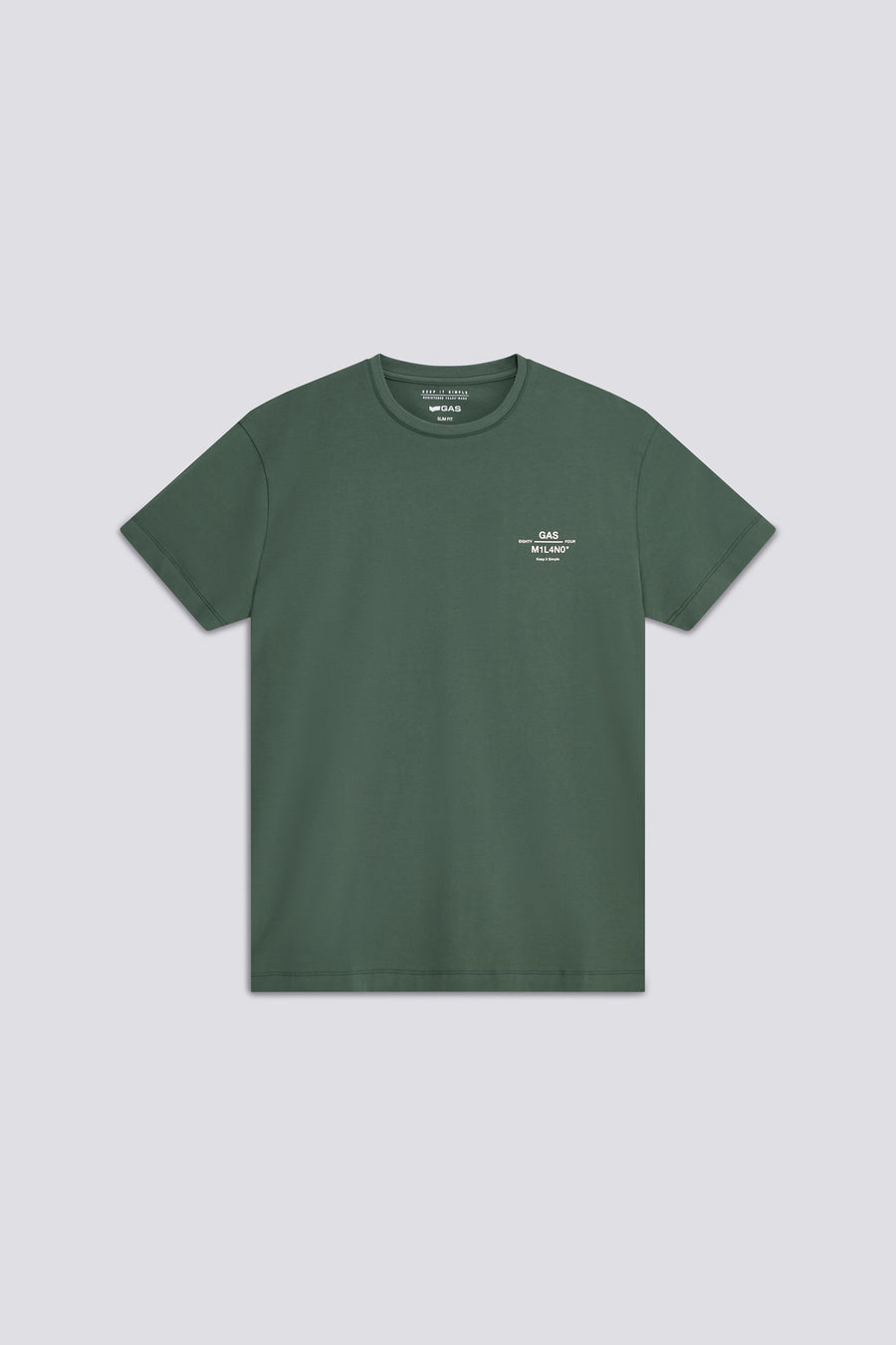 SCUBA/S"M1L4NO" 3674 - Men's slim fit green T-shirt - main image