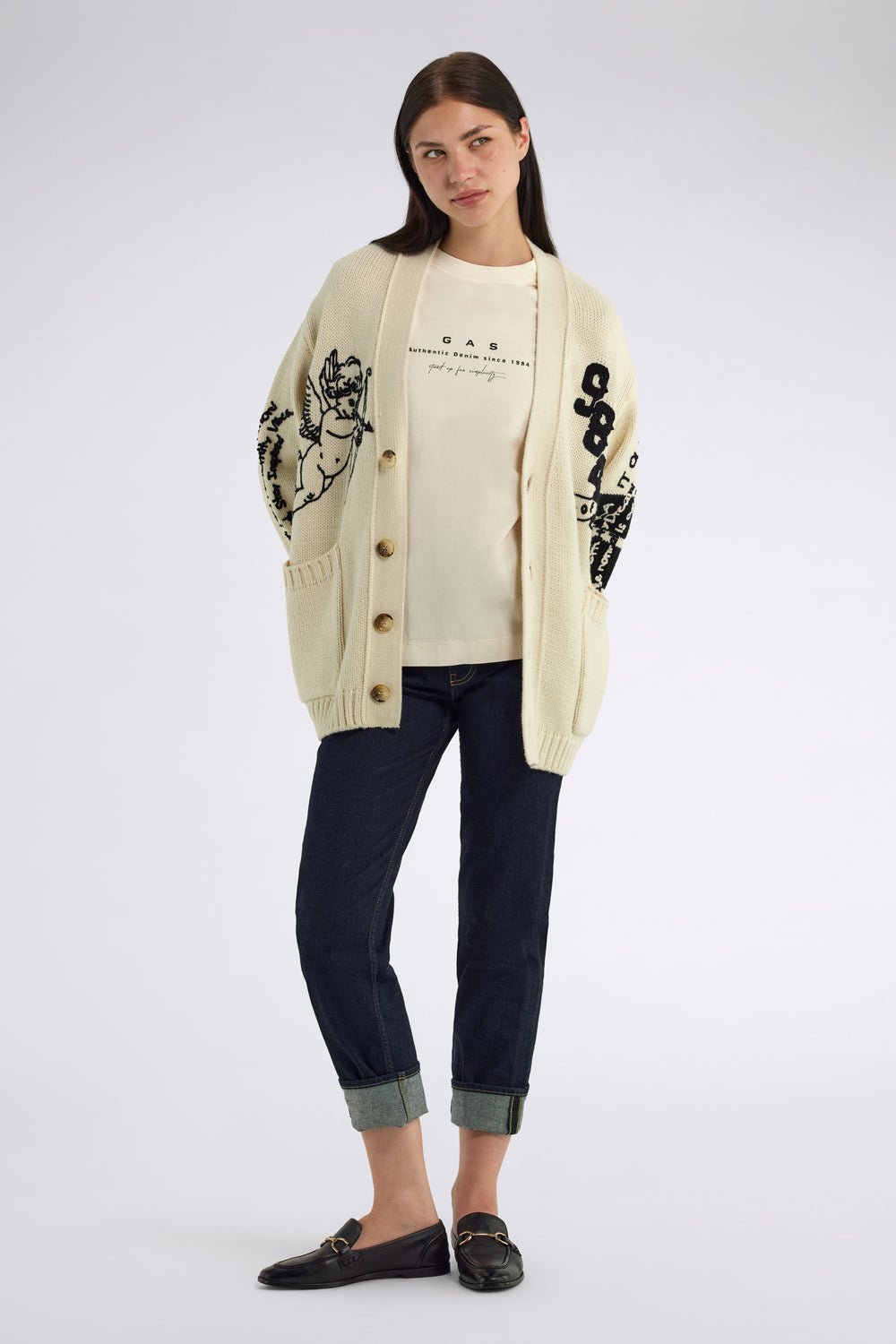 TARA LONG"S.1984" 1298 - Women's white regular fit t-shirt - secondary image