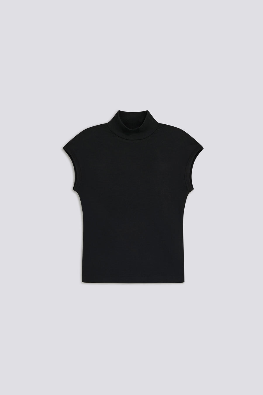 HANIS M/C COLLAR 0200 - Women's slim fit black t-shirt - main image