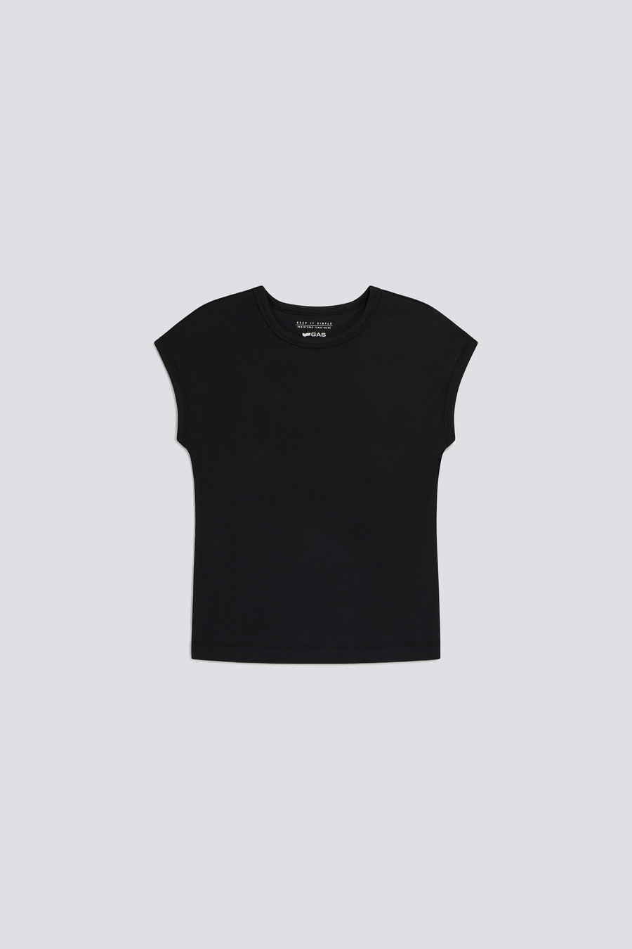 HANIS CREW NECK 0200 - Women's slim fit black t-shirt - main image