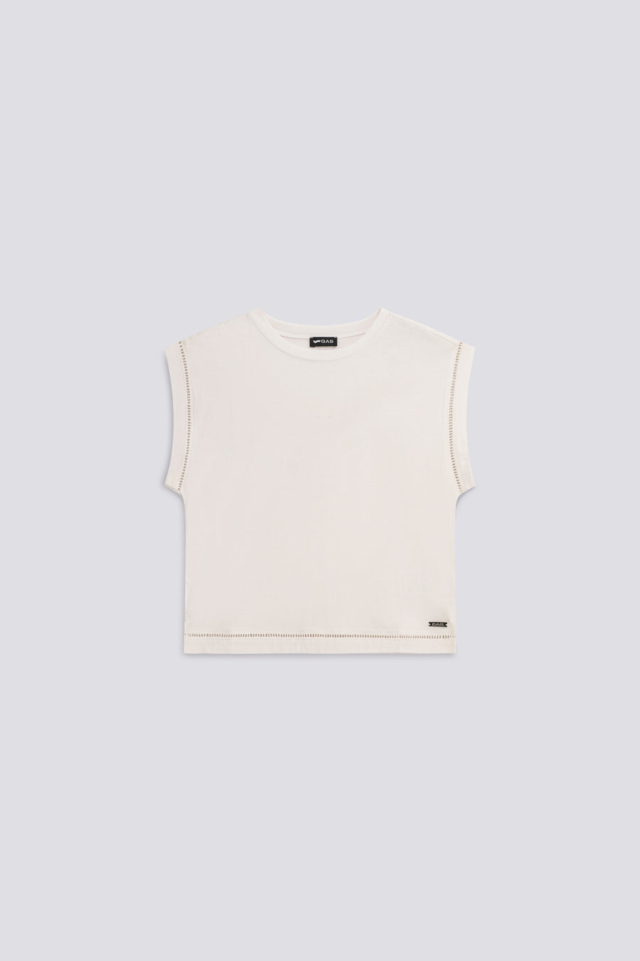 CHANTYS AJOUR 0001 - Női fehér regular fit póló - main image