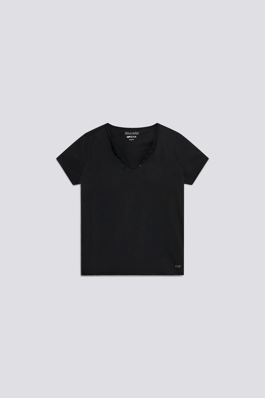 LUSY M/C 0200 - Women's black slim fit T-shirt - main image