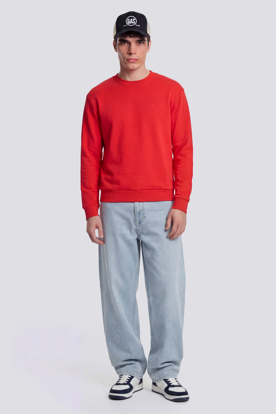 SWEN  LOGO G.H.D. 1393 - Men's regular fit red sweatshirt - main image