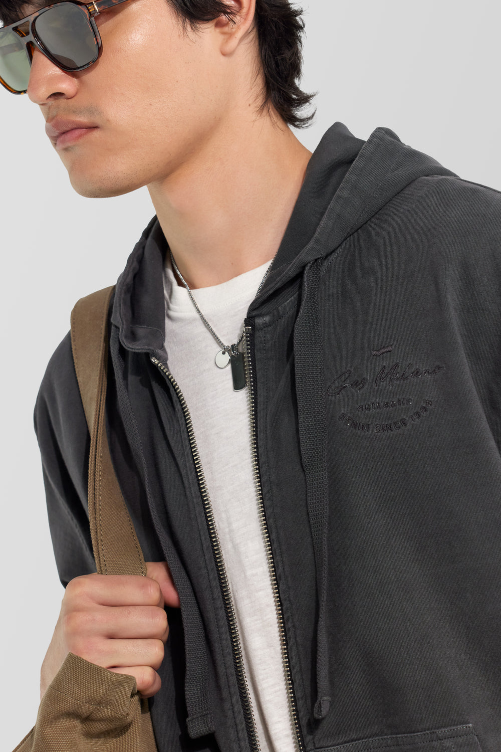 SWEN FULL.ZIP AUTH. 3929 - Sweat-shirt homme coupe regular gris - secondary image