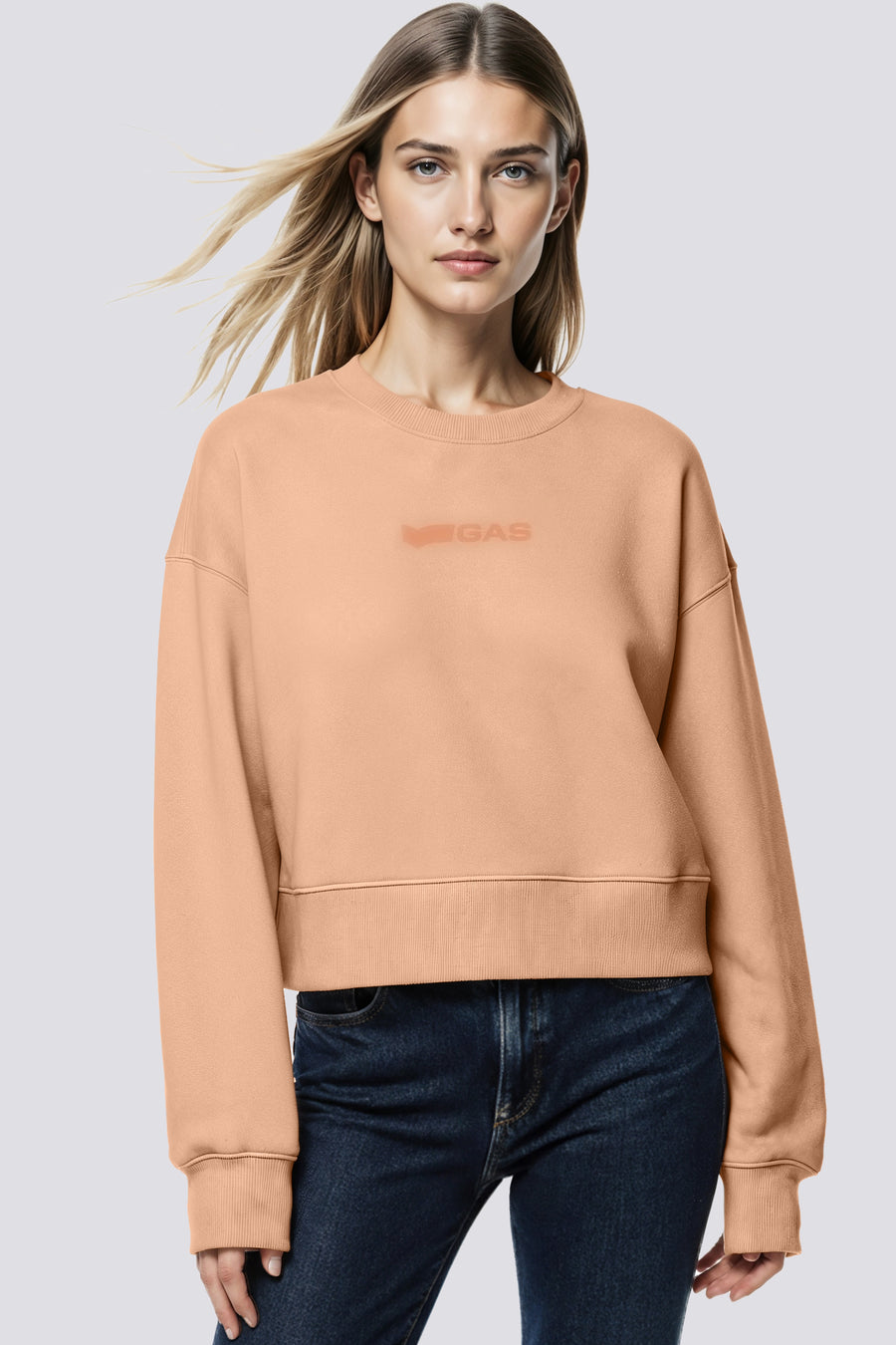 MALYS NEW "LOGO G." 3873 - Women's Comfort Fit Gray Sweatshirt - main image