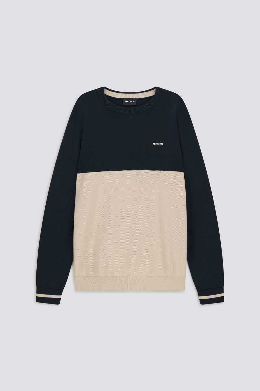 AVIER ROUND BACK BC98 - T-shirt homme coupe regular blanc/bleu - main image