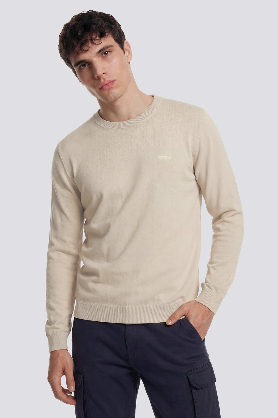 AVIER ROUND BACK 3006 - T-shirt homme coupe regular blanc - main image