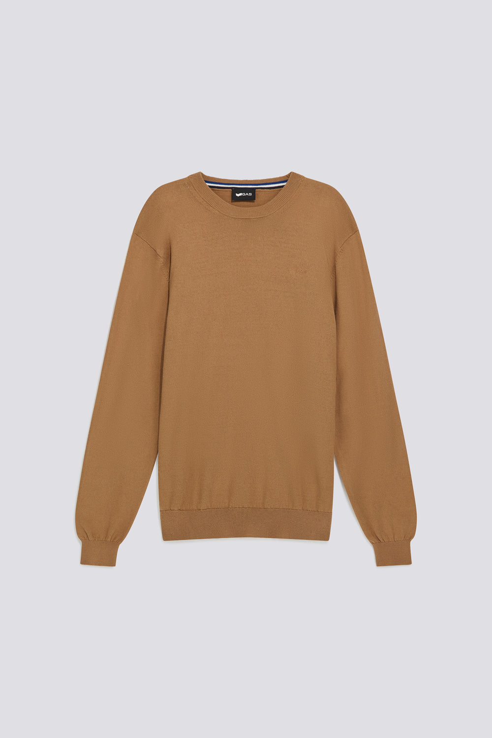 AVIER ROUND BACK 4856 - Pull homme coupe regular marron - secondary image